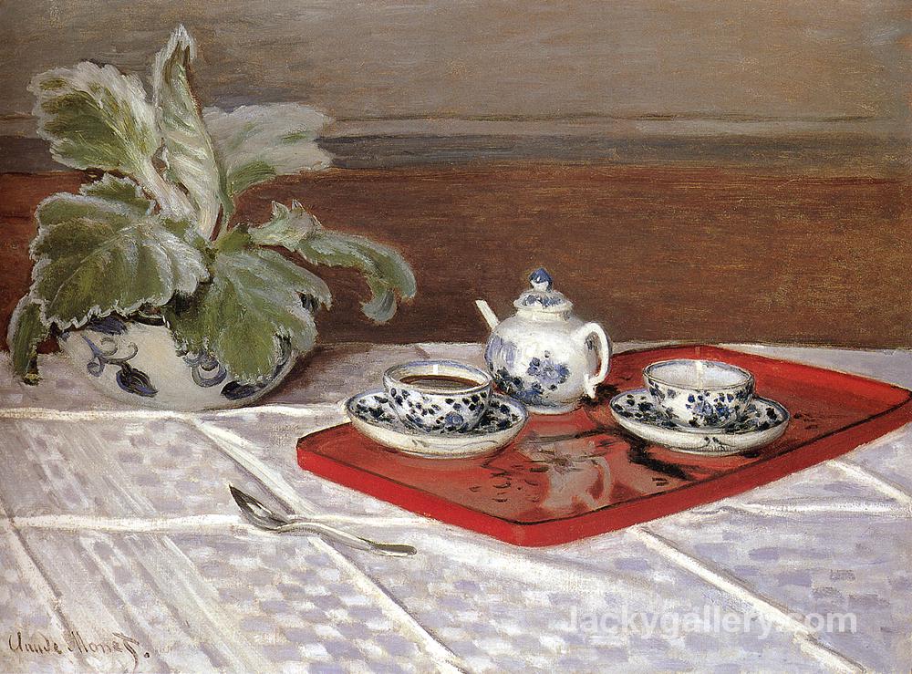 The Tea Set by Claude Monet paintings reproduction